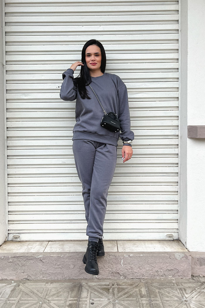 Conjunto Moletom Sofy - Cinza