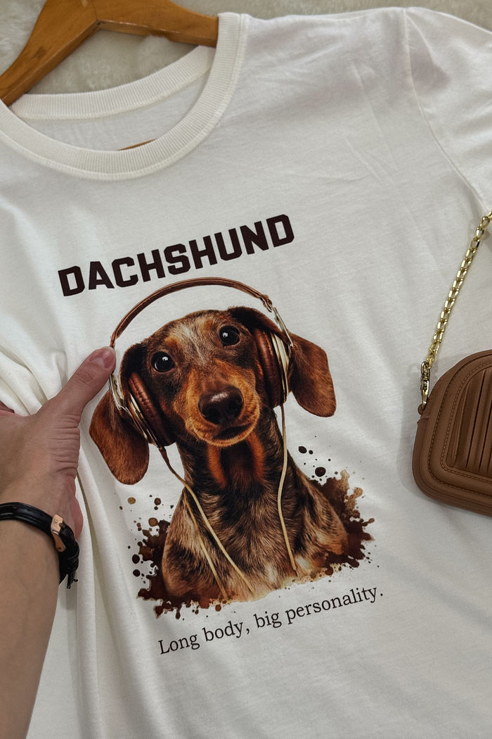 Tshirt Premium - Dachshund - Off White