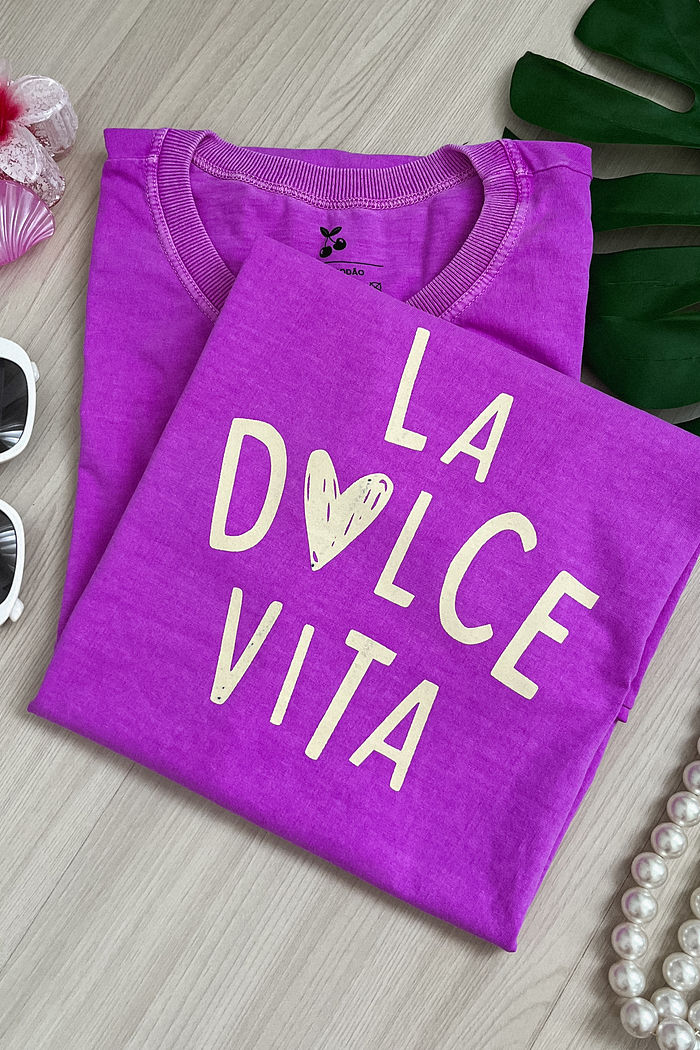 Tshirt Premium - La Dolce Vita - Fuccia