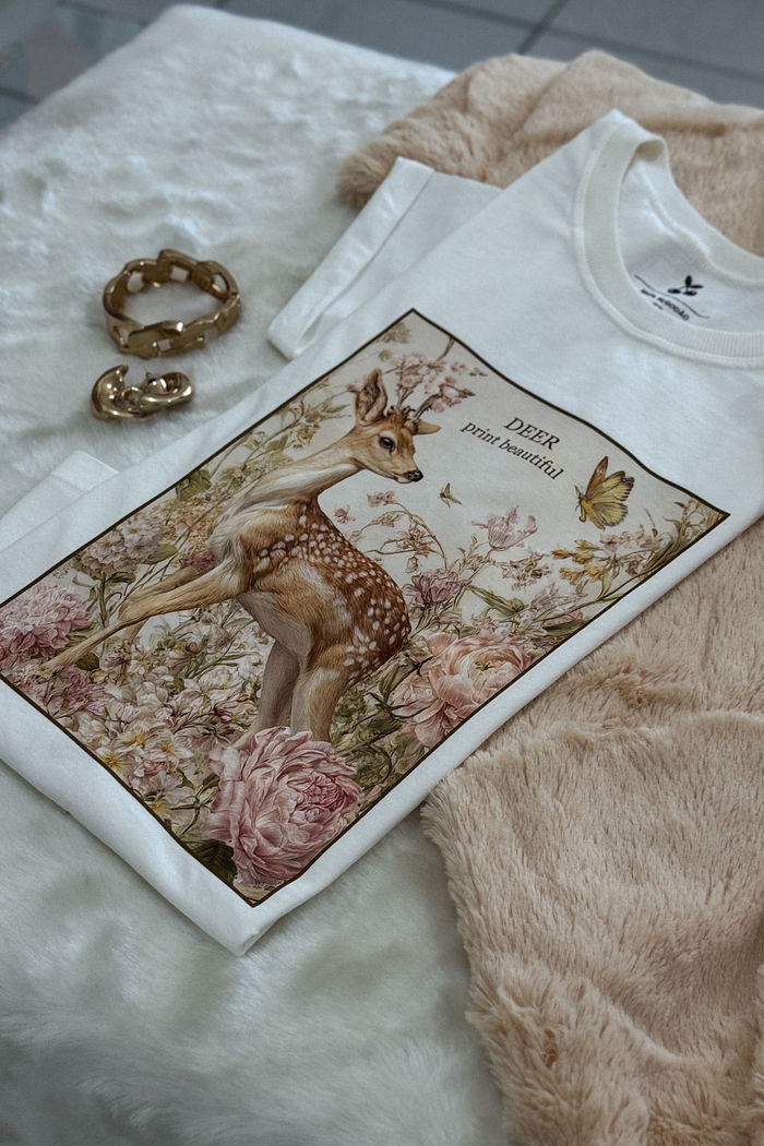 Tshirt Premium - Deer DTF - Off White