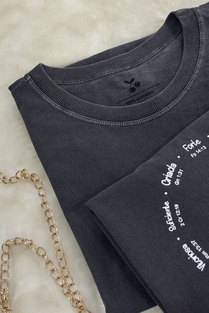 Tshirt Premium - Eu Sou - Cinza Estonado