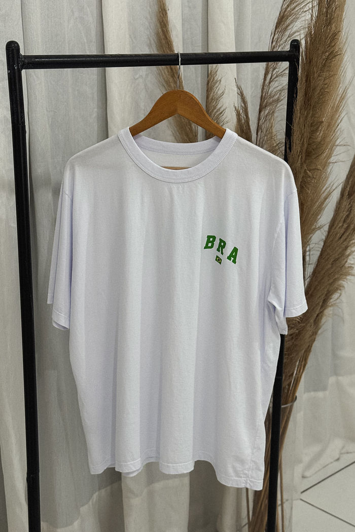 Tshirt Oversized - BRA verde - Branca