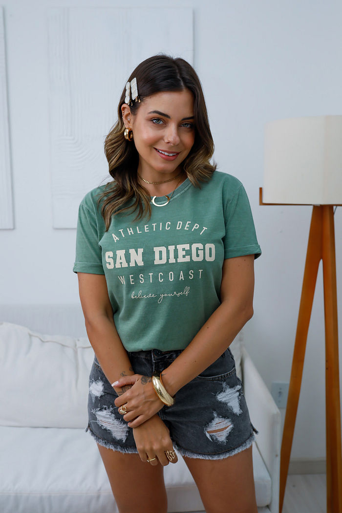 Tshirt Premium - San Diego - Verde