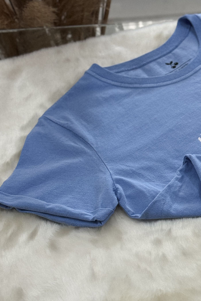 Tshirt Premium - Believe - Azul Céu