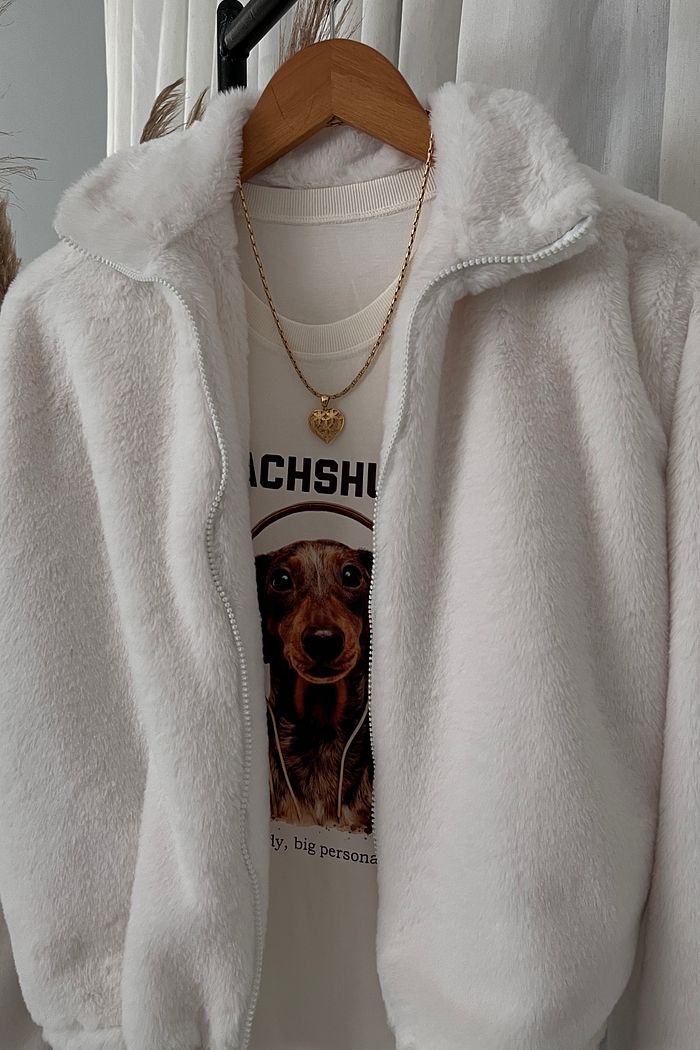 Casaco Teddy Longo - Off White
