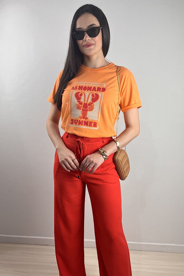 Tshirt Premium - Lagosta - Laranja