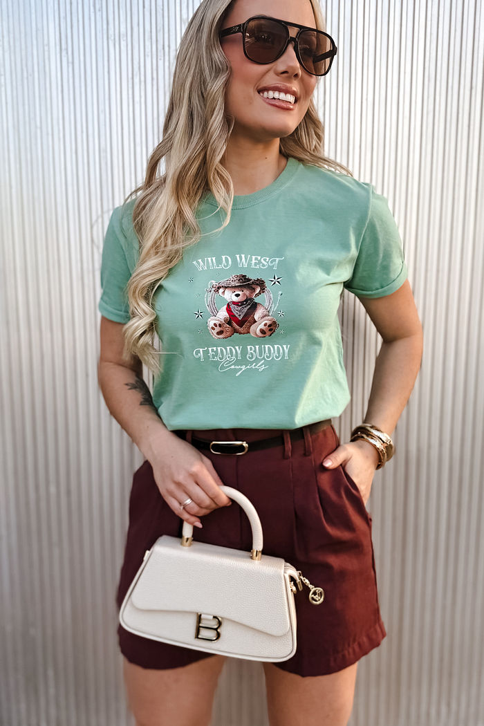 T-shirt Premium - Teddy Buddy DTF - Verde Claro