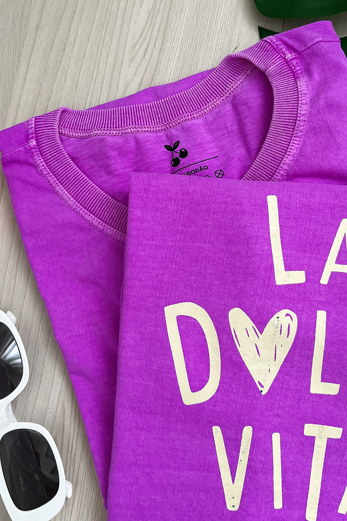 Tshirt Premium - La Dolce Vita - Fuccia