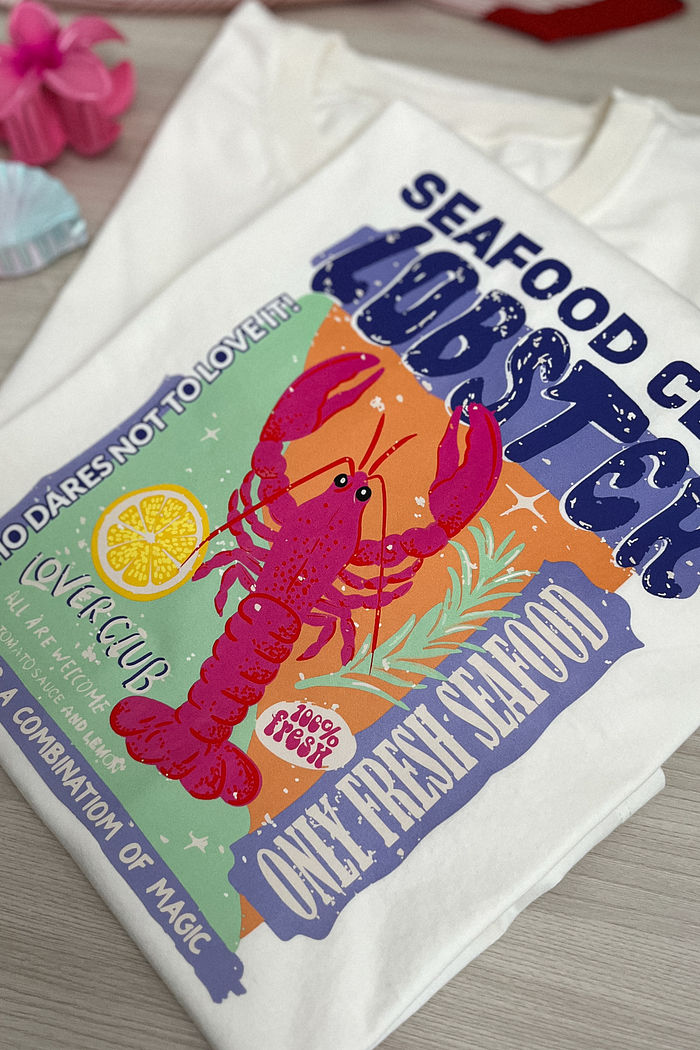 Tshirt Premium - Lagosta DTF - Off White