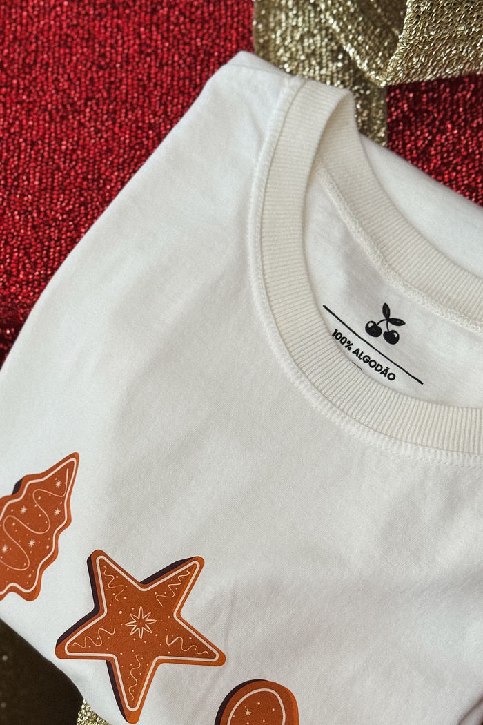 Tshirt Premium - Bolachinhas DTF - Off White