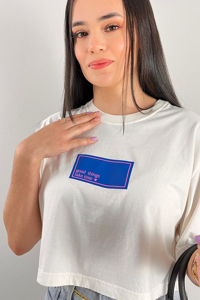 Cropped Oversized - Good Things - Off White