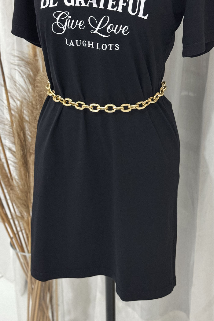 Vestido Tee - Live is Simply - Preta