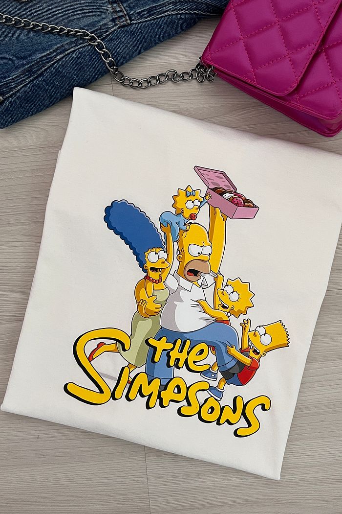 T-shirt Oversized - The Simpsons - Off White