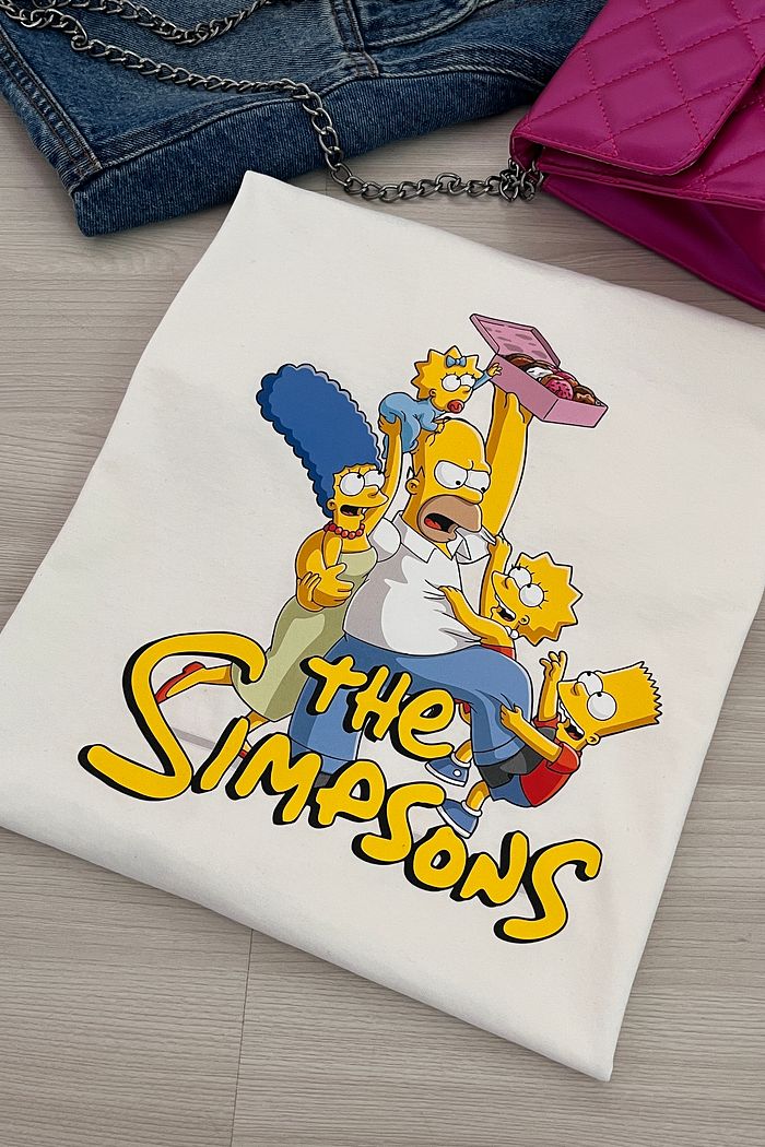 T-shirt Oversized - The Simpsons - Off White