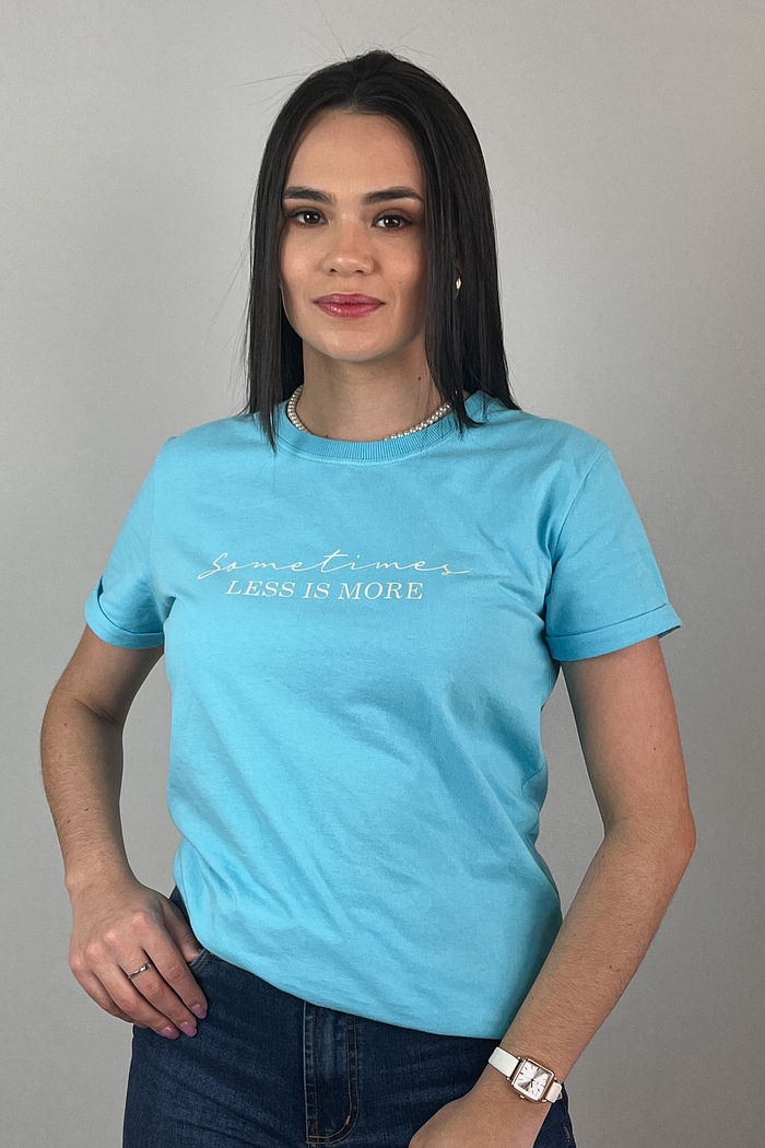 Tshirt Premium - Sometimes - Azul Bebê