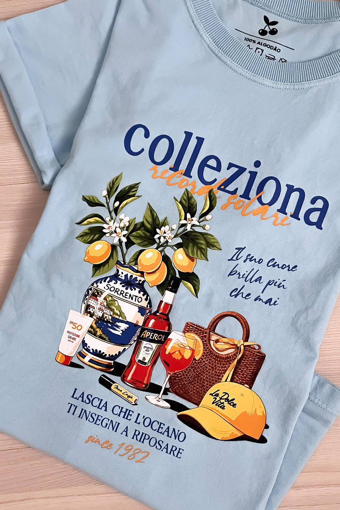 Tshirt Premium - Colleziona DTF - Azul