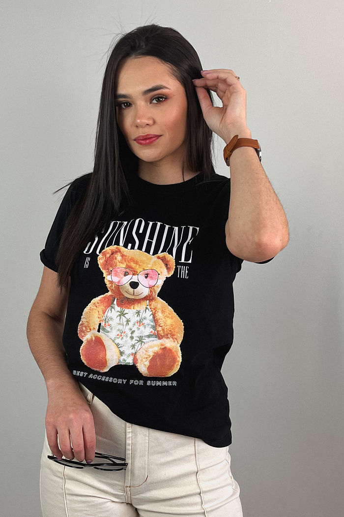 Tshirt Premium - Sunshine - Preto