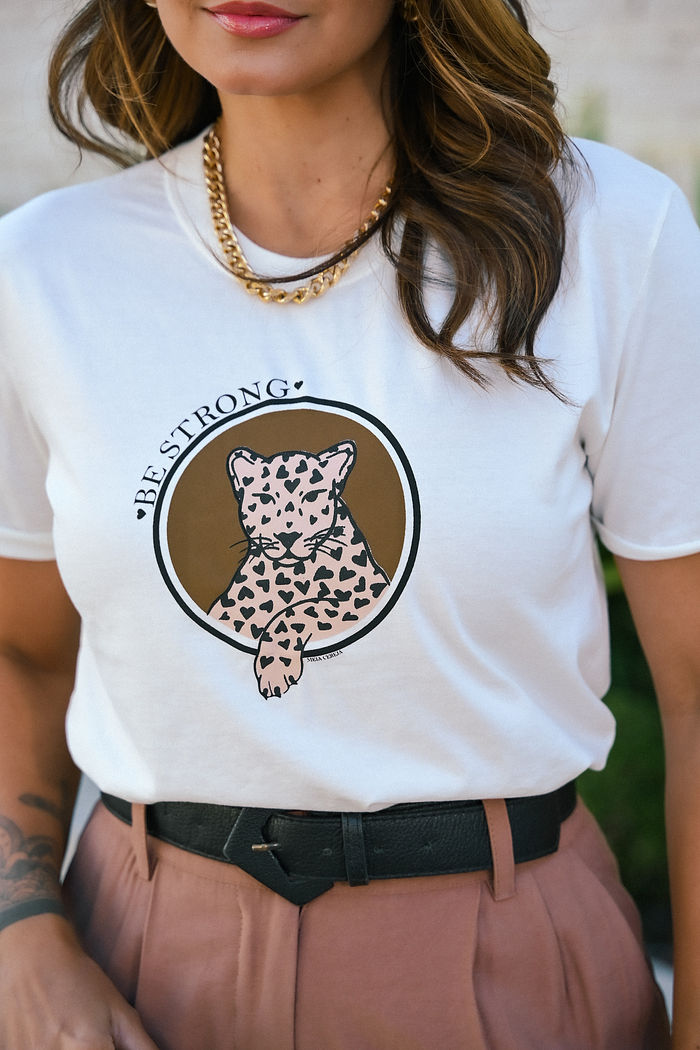 Tshirt Premium - Be Strong - Off White