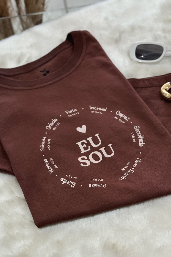Tshirt Premium - Eu Sou - Marrom