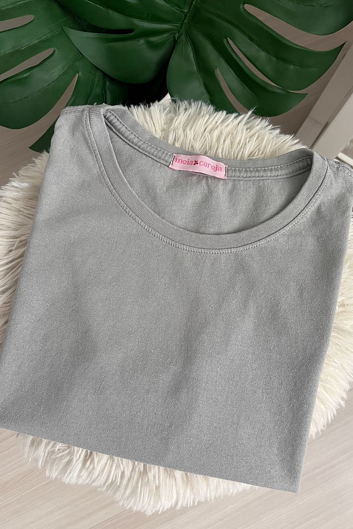 T-shirt Basic Lisa - Cinza Claro