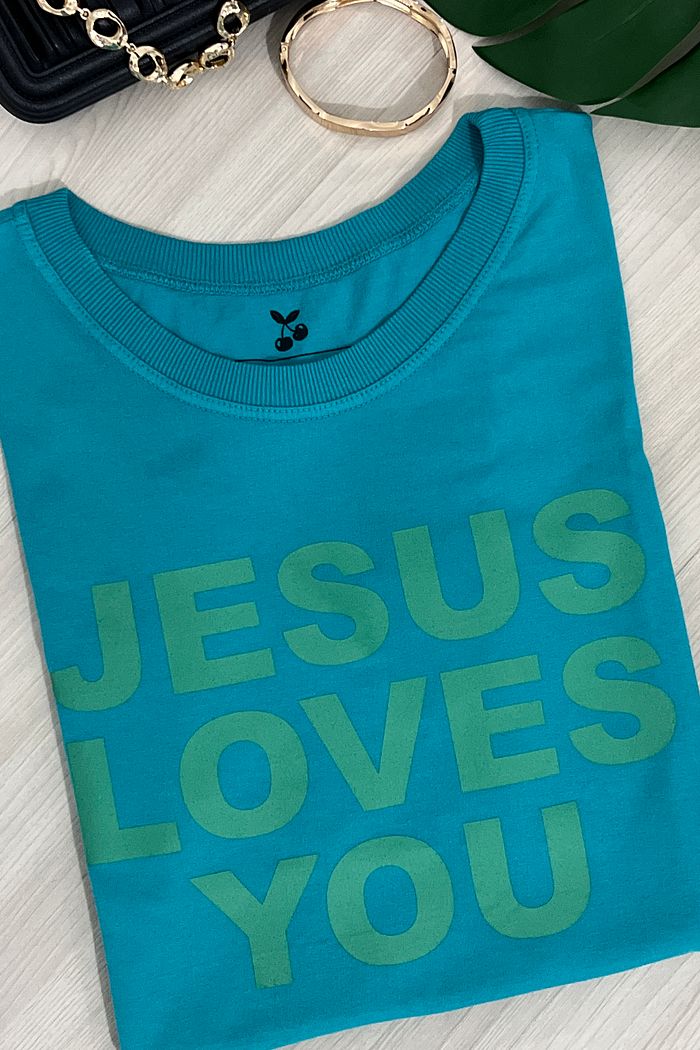 Tshirt Premium - Jesus - Verde