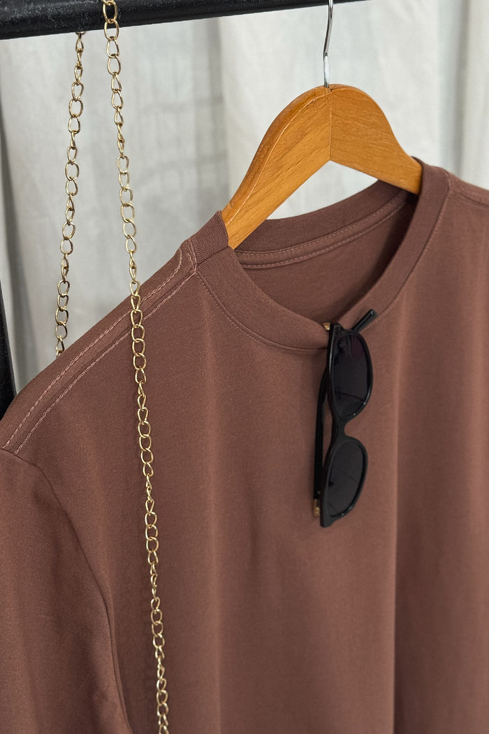 Camiseta Candy Color - Marrom