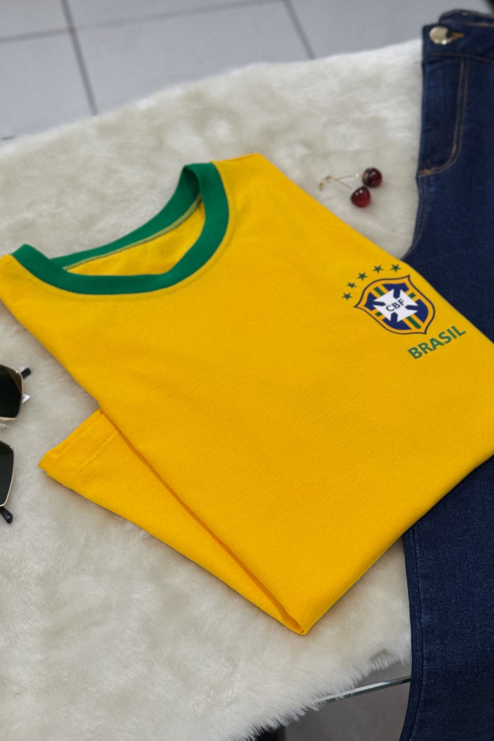 Tshirt Copa Brasão - Amarela