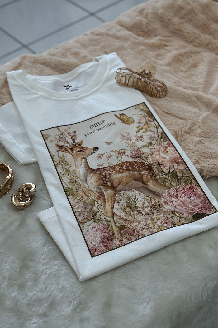 Tshirt Premium - Deer DTF - Off White