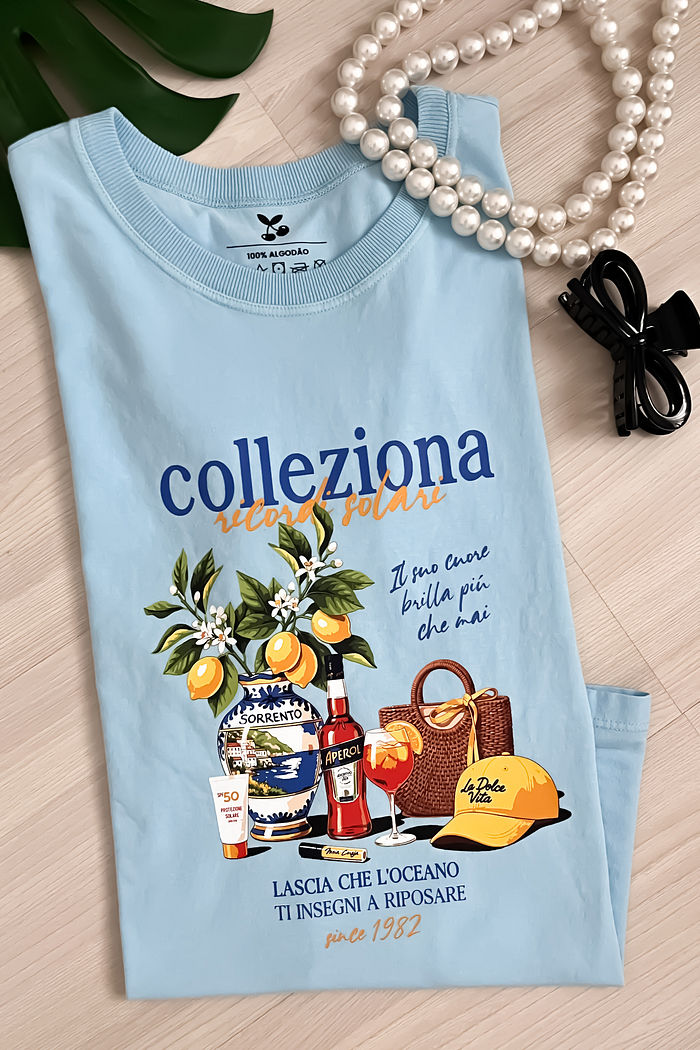 Tshirt Premium - Colleziona DTF - Azul