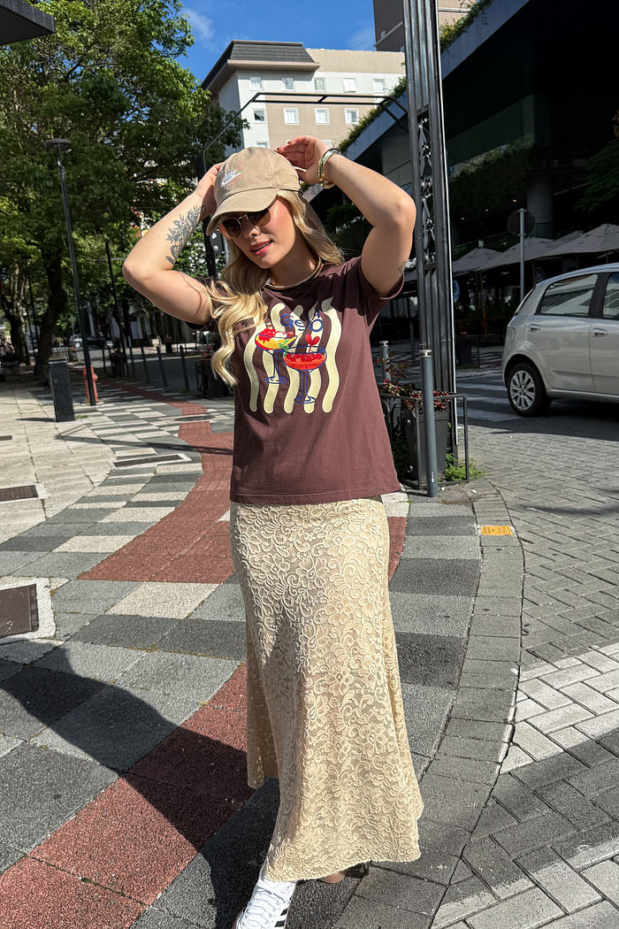 Tshirt Premium - Gelato DTF - Marrom