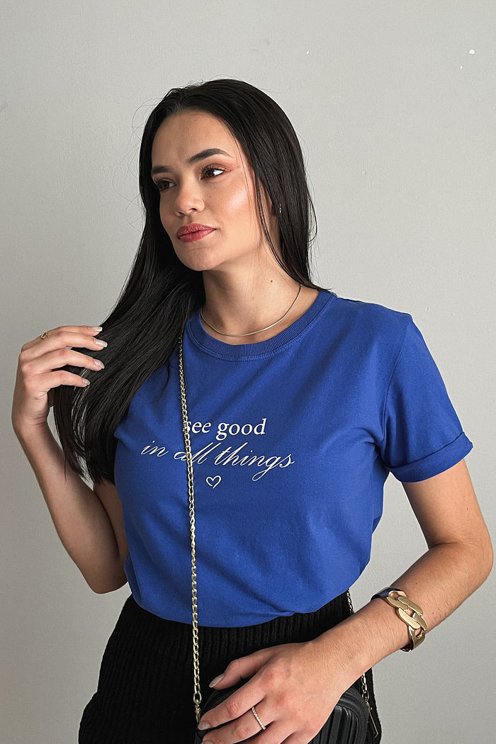 Tshirt Premium - See Good - Azul Bic