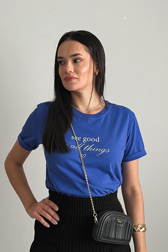 Tshirt Premium - See Good - Azul Bic