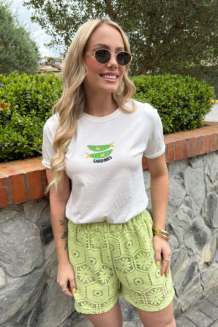 Tshirt Premium - Sardinha DTF - Off White