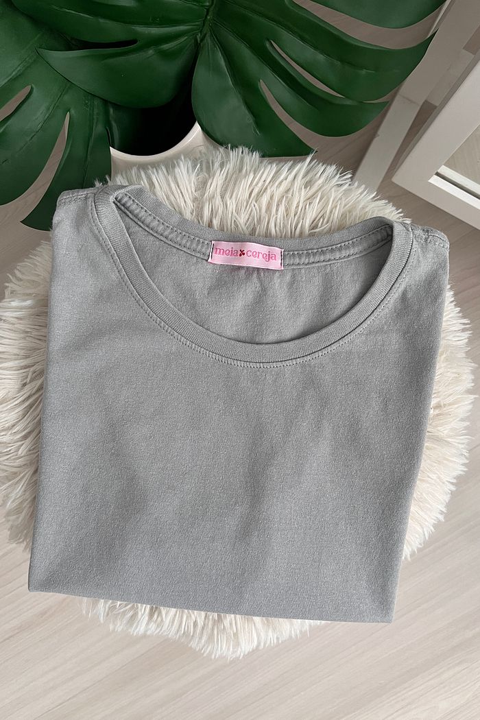 T-shirt Basic Lisa - Cinza Claro