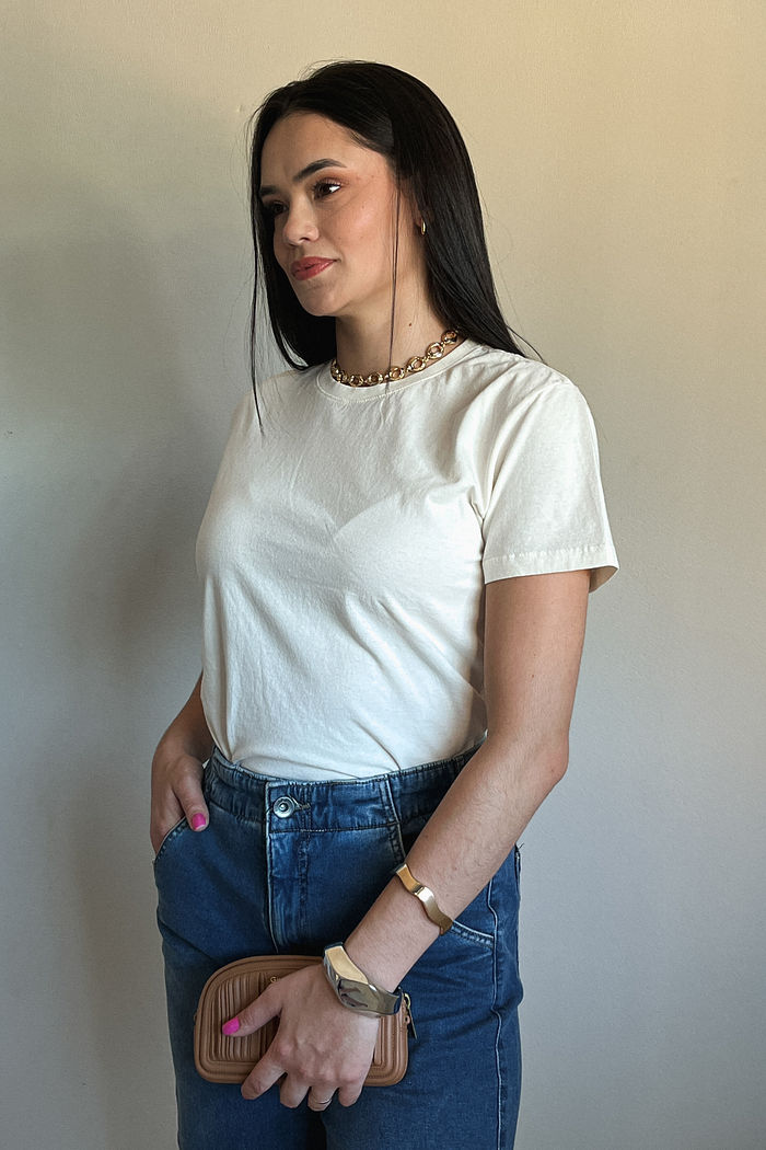 T-shirt Basic Lisa - Off White