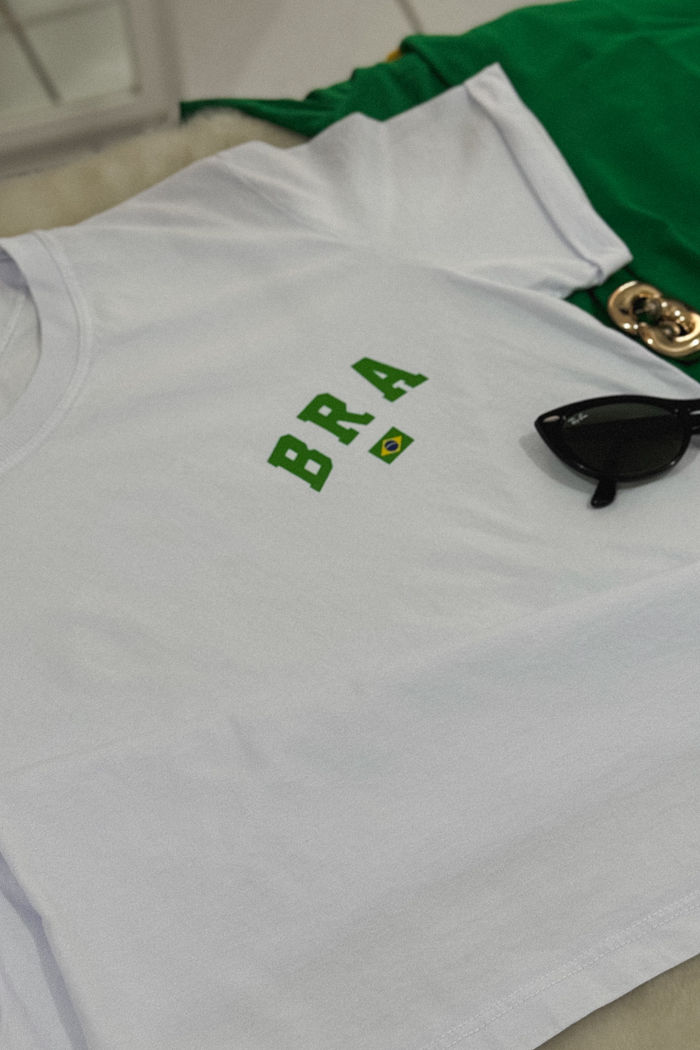 Tshirt Premium - BRA verde - Branca