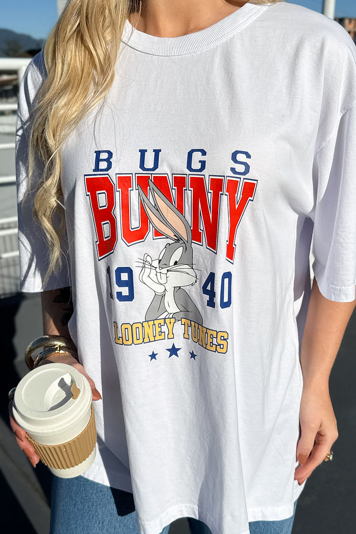 T-shirt Oversized - Pernalonga DTF - Off White