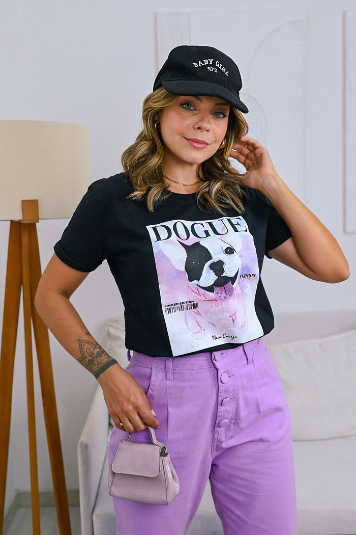 Tshirt Premium - DOGUE - Preto