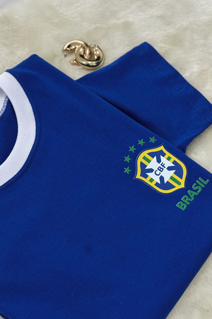 Tshirt Copa Brasão - Azul
