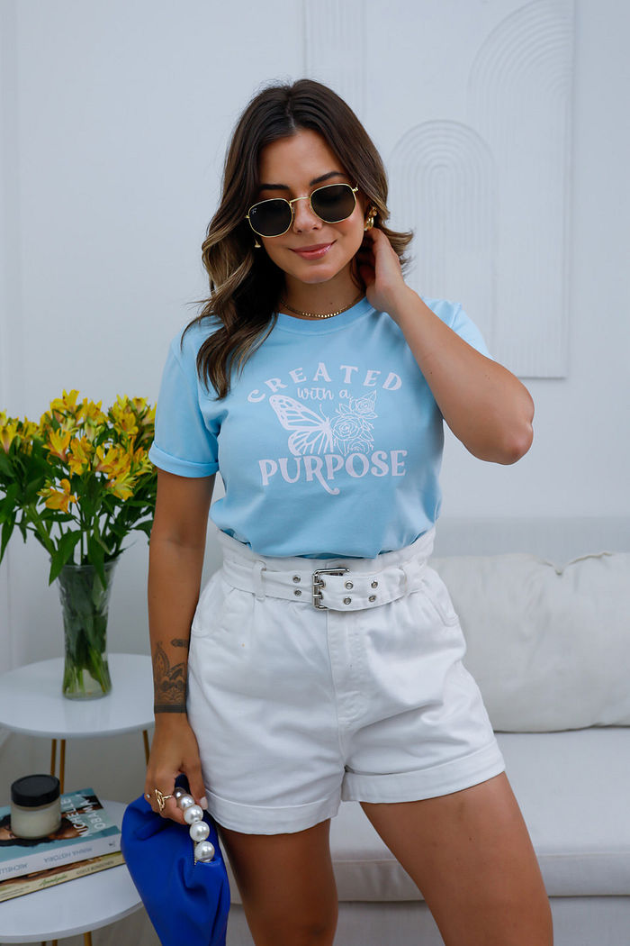 Tshirt Premium - Purpose - Azul Bebê