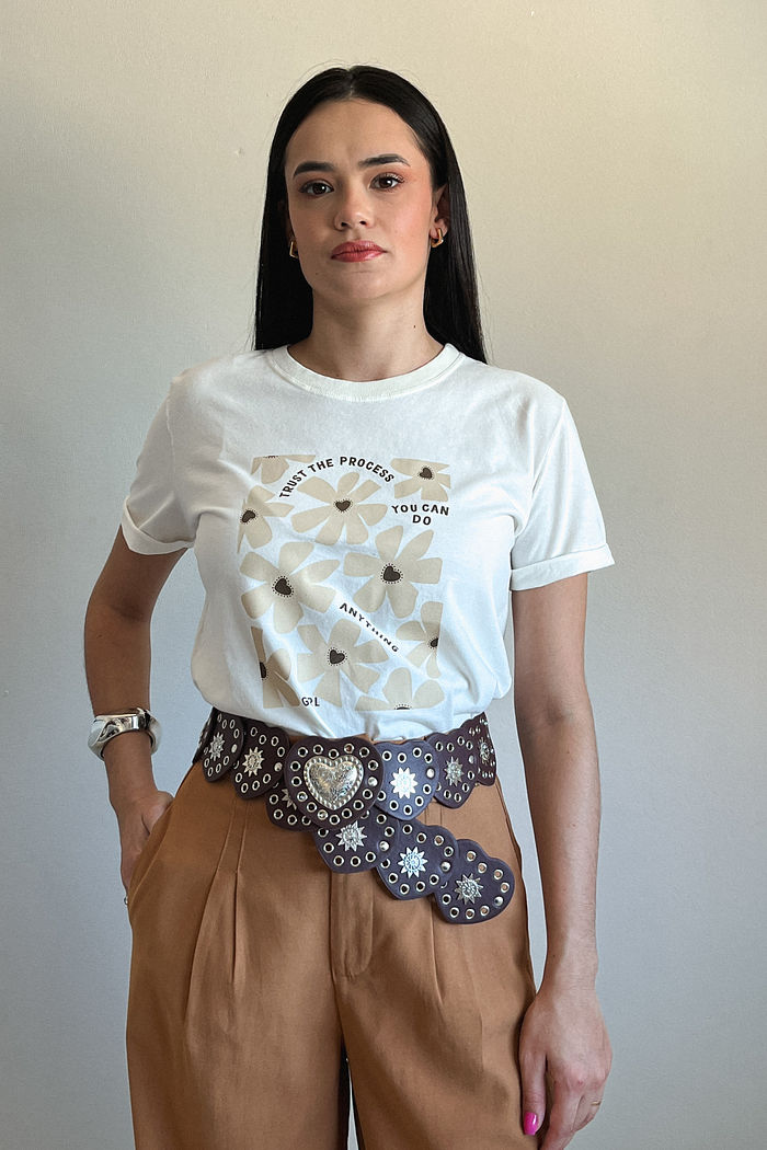 Tshirt Premium - Flowers - Off White