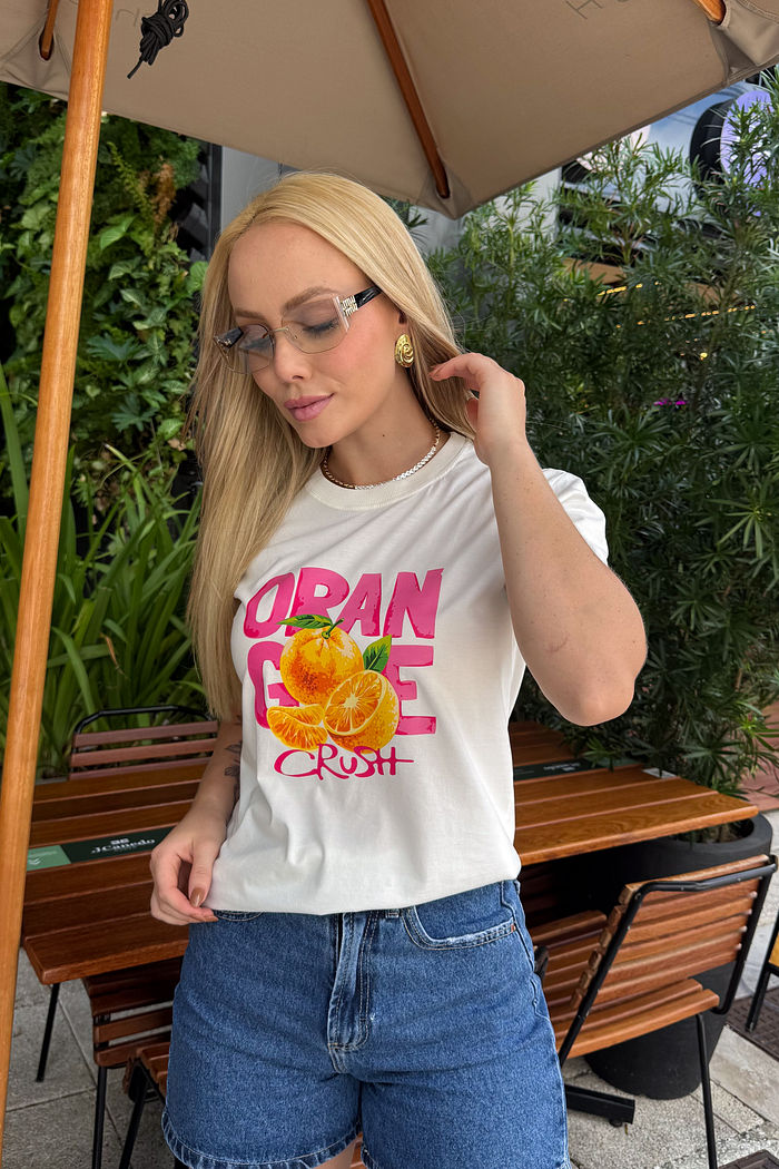 Tshirt Premium - Orange - Off White