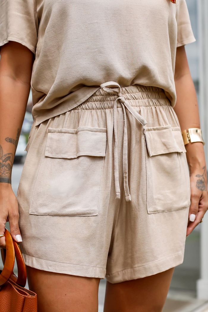 SHORTS CAMILA VISCO LINHO TEE LINDA