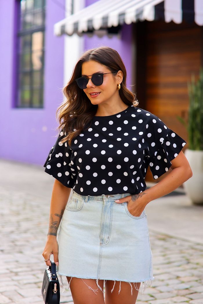 BLUSA MANGA CURTA POA TEE LINDA