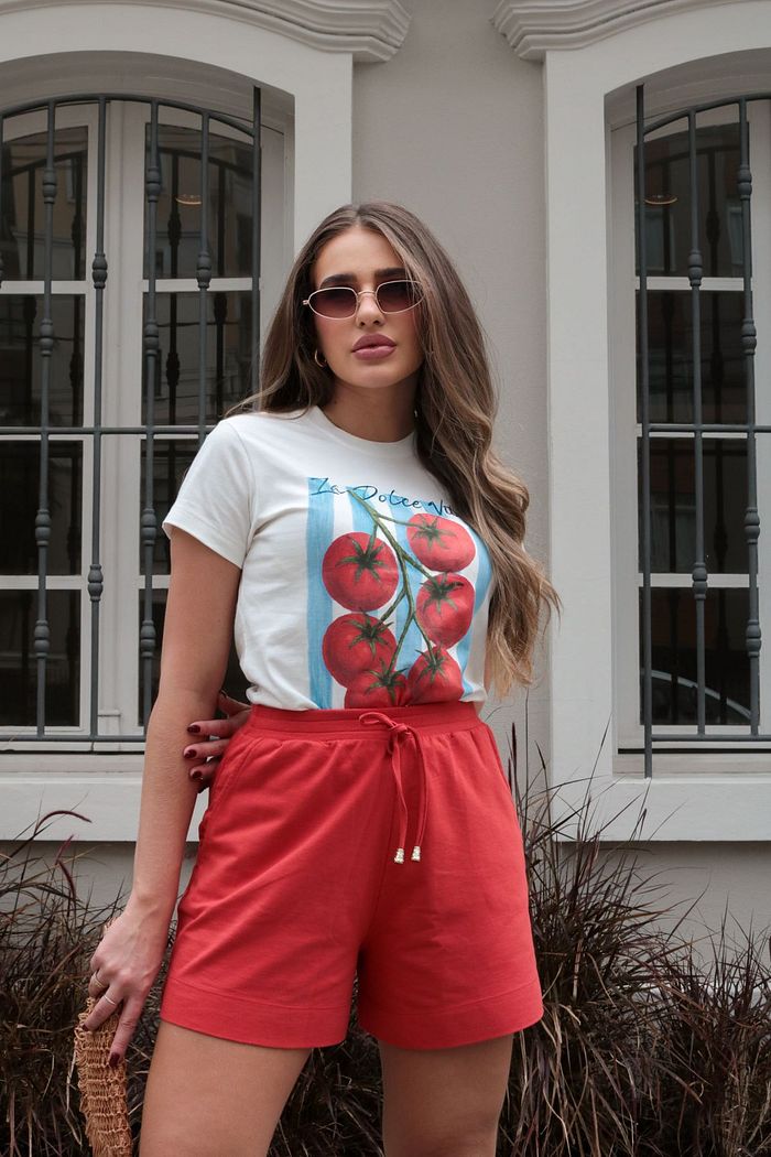 T-Shirt La dolce Vitta Off White Tee Linda