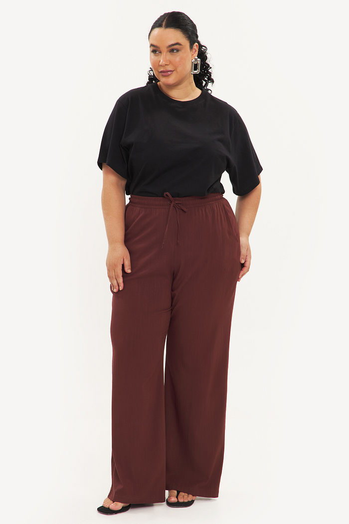 Calça Pantalona Kiara Marrom