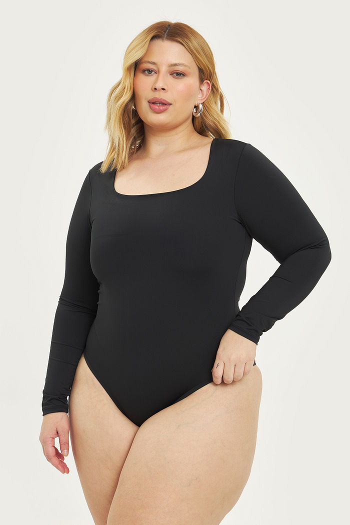 Body Manga Longa Eloisa Preto