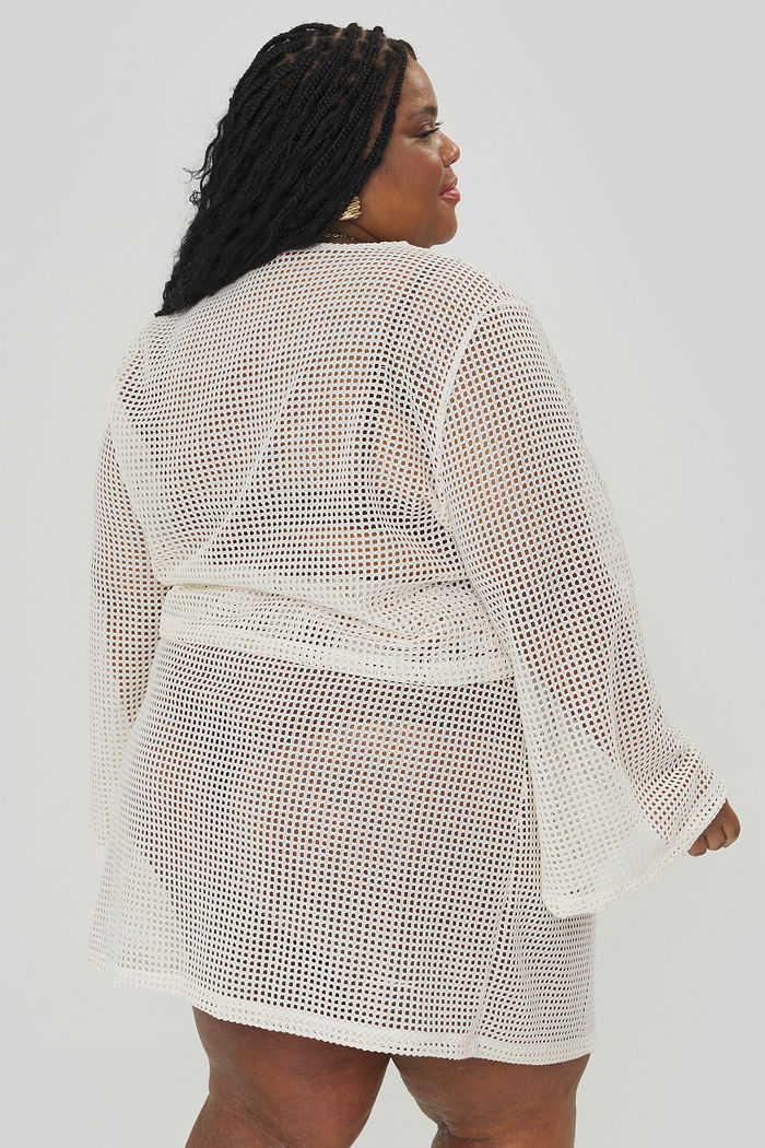 Blusa Cropped Crochet Madalena Off-white