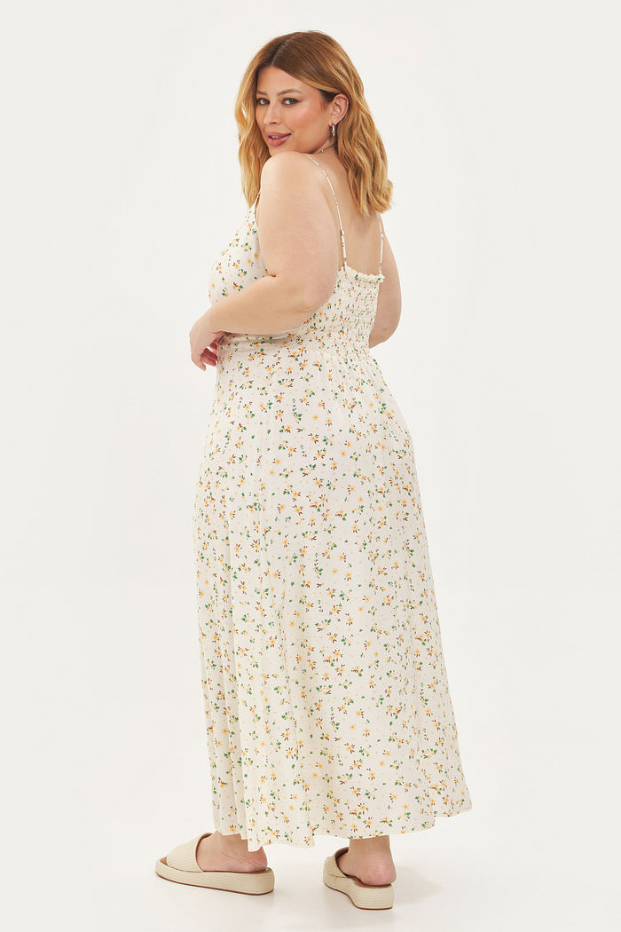 Vestido Midi Com Botões Mia Floral