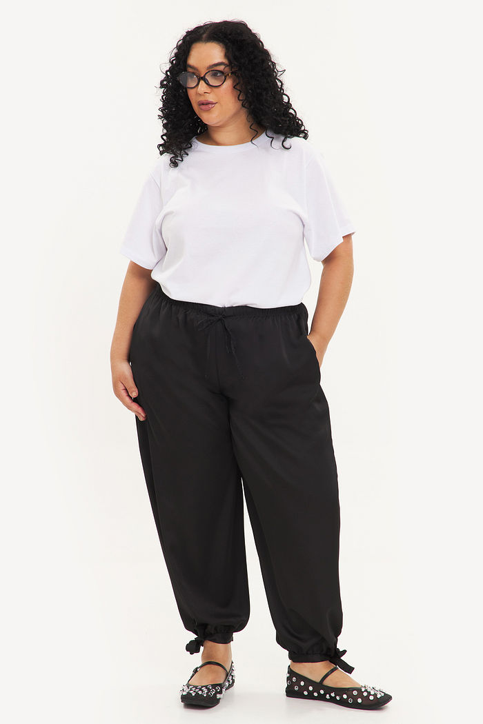 Calça Aladim Cetim Tarsila Preto